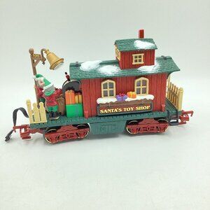 Holiday Express Animated Train Set Santa's Toy Shop Car New Bright 380 Works!